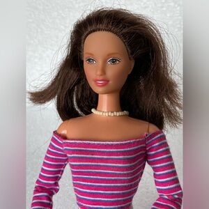 Vintage 1998 Barbie Doll Generation Girl LARA - Brunette, Brown Eyes - Redressed